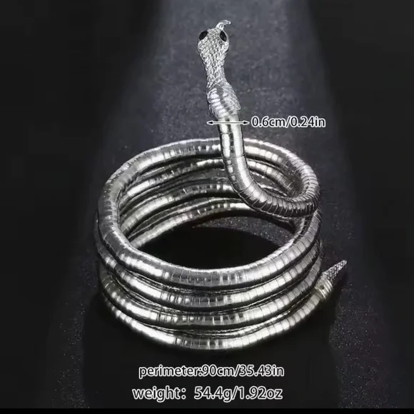 Silver Serpenti Snake Necklace-Bracelet Multifunctional - Picture 10 of 17